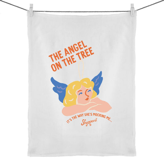 NEW! Angel on the Tree - Tea Towel
