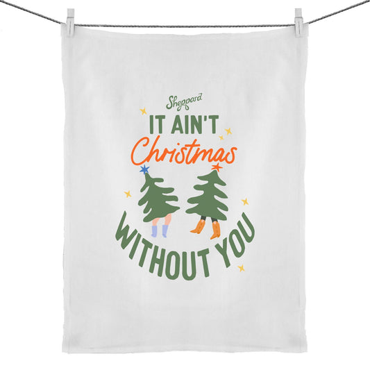 NEW! Christmas Without You - Tea Towel