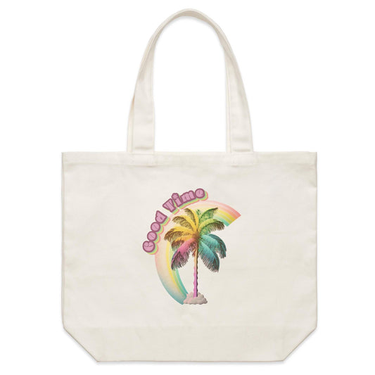 NEW! Good Time - Neon Palm Tote